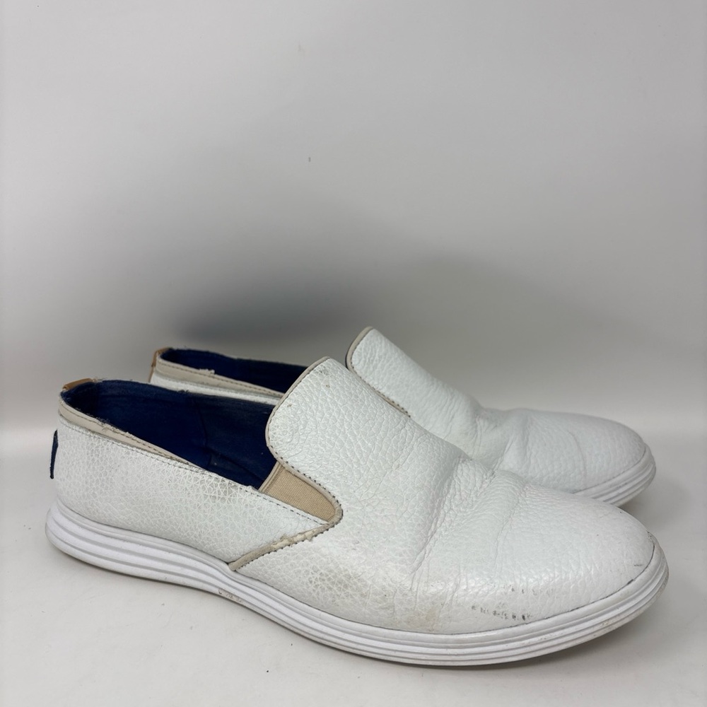 Cole Haan GrandOS Women’s White Leather Slip- On Casual Shoes Size 7B